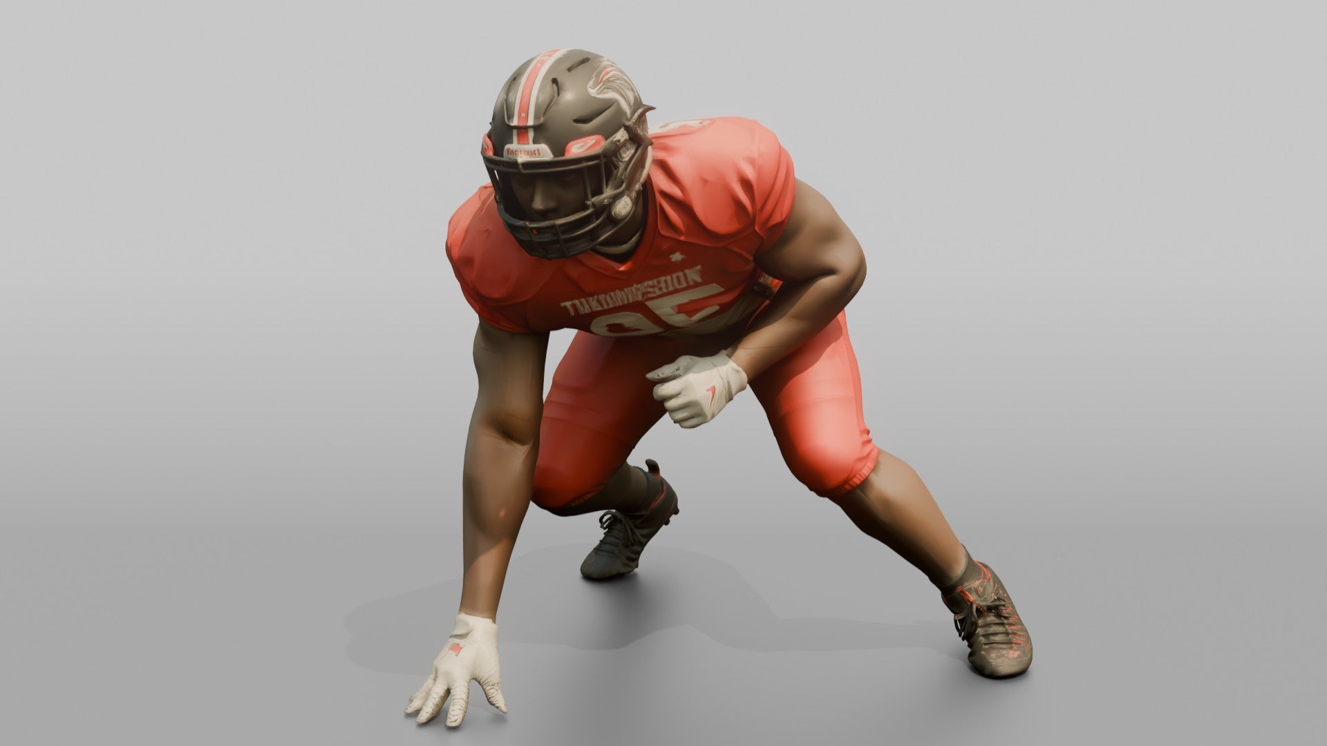 Defensive Tackle in a Wide Three-Point Stance
