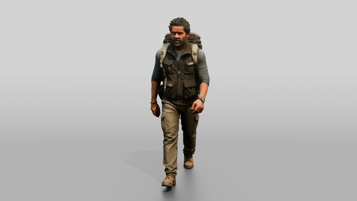East African Male Walking