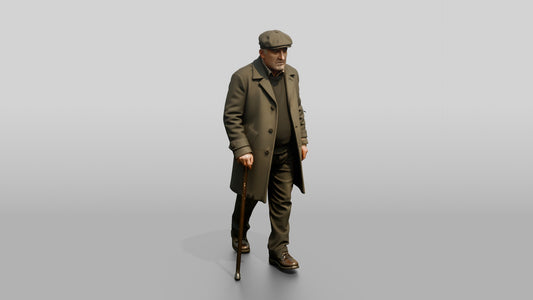 Eastern European Male Walking - 3D character model, view 1