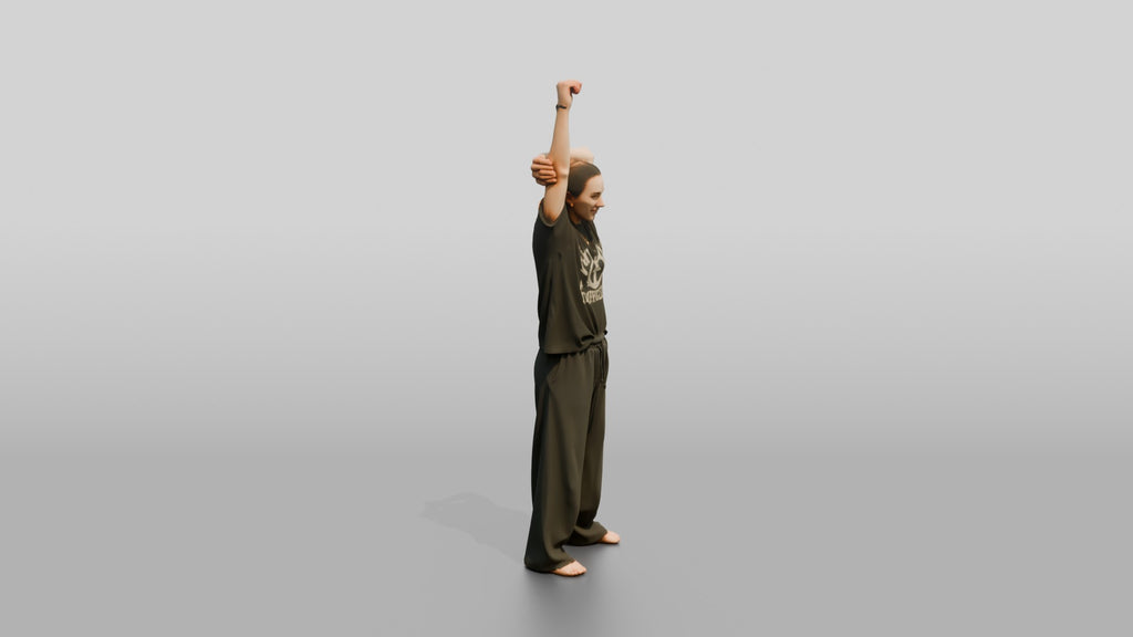 Woman Stretching Overhead Shoulder