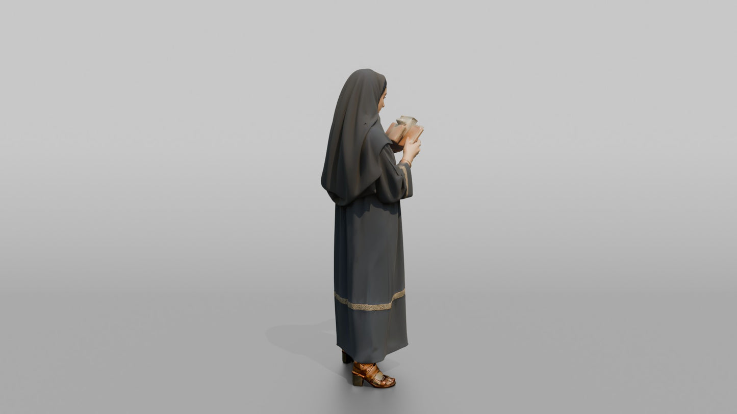 Vacationer Wearing Elegant Summer Abaya Modern Sandals
