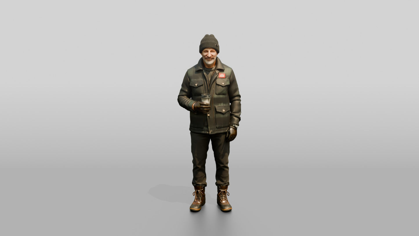 Canadian Gentleman in Plaid Winter Jacket