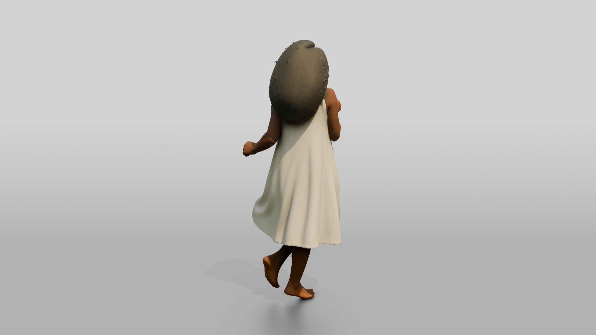 Woman Dancing in a White Dress