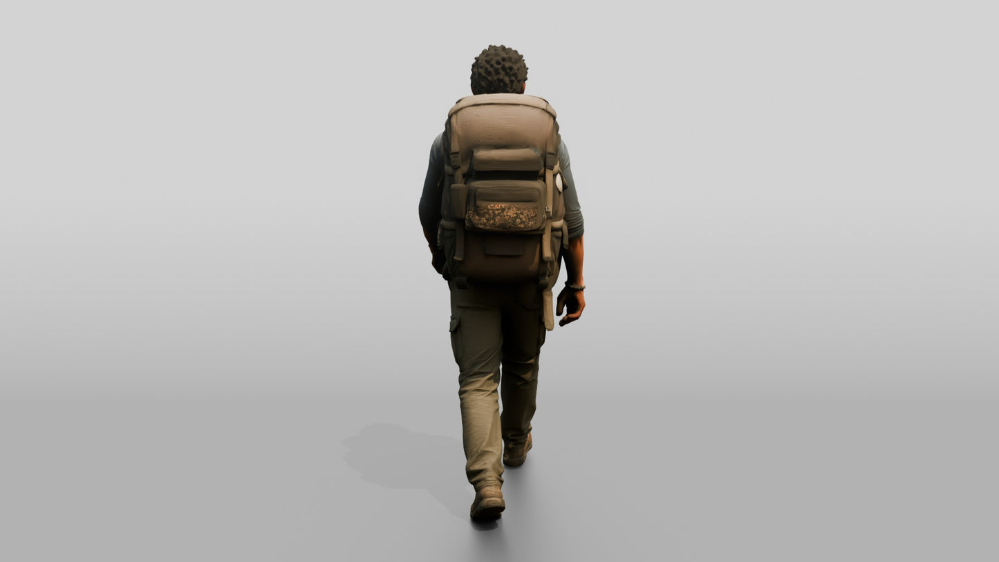 East African Male Walking