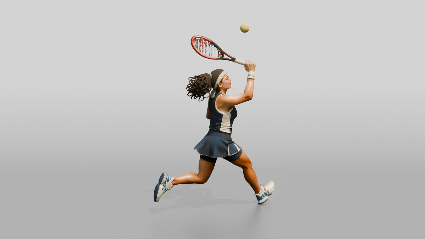 Female Tennis Player Hitting a Defensive Lob
