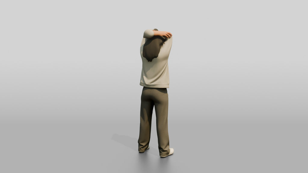 Woman Stretching Triceps Overhead