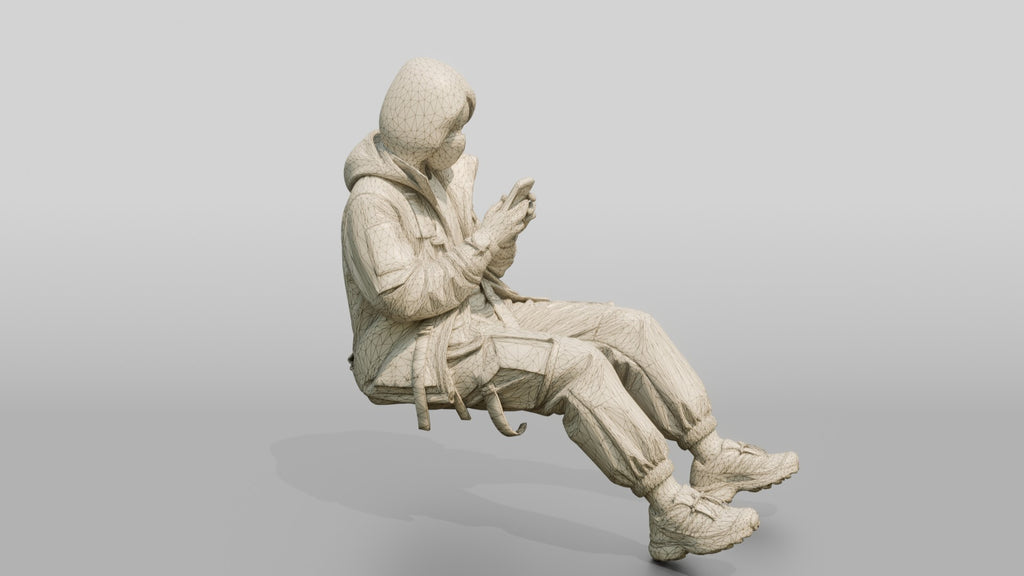 Techwear Woman Scrolling Her Phone