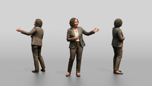 Businesswoman Gesturing in Presentation