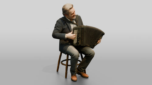 Accordion Player with Button Accordion