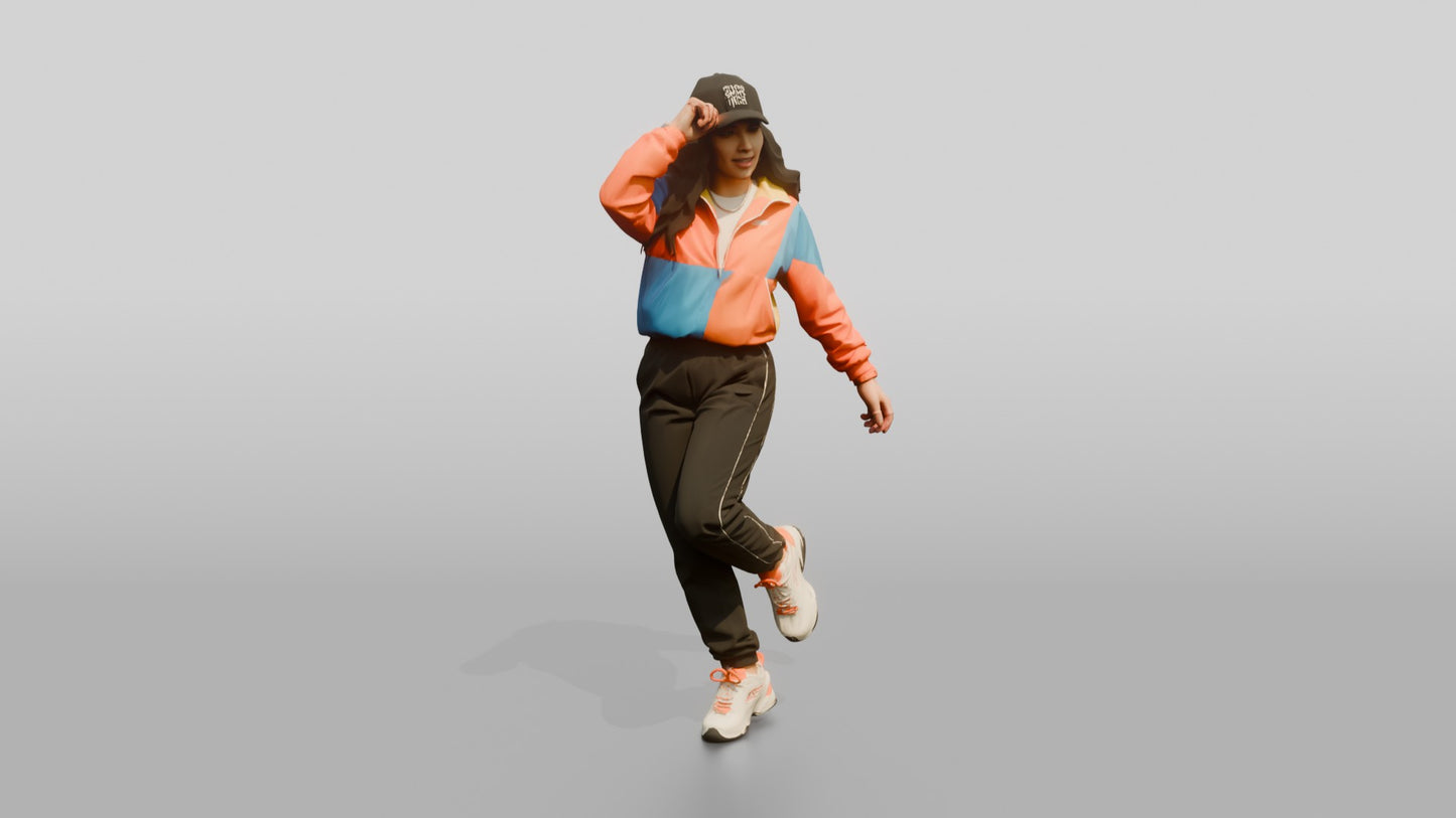 Latina Woman in Lightweight Windbreaker