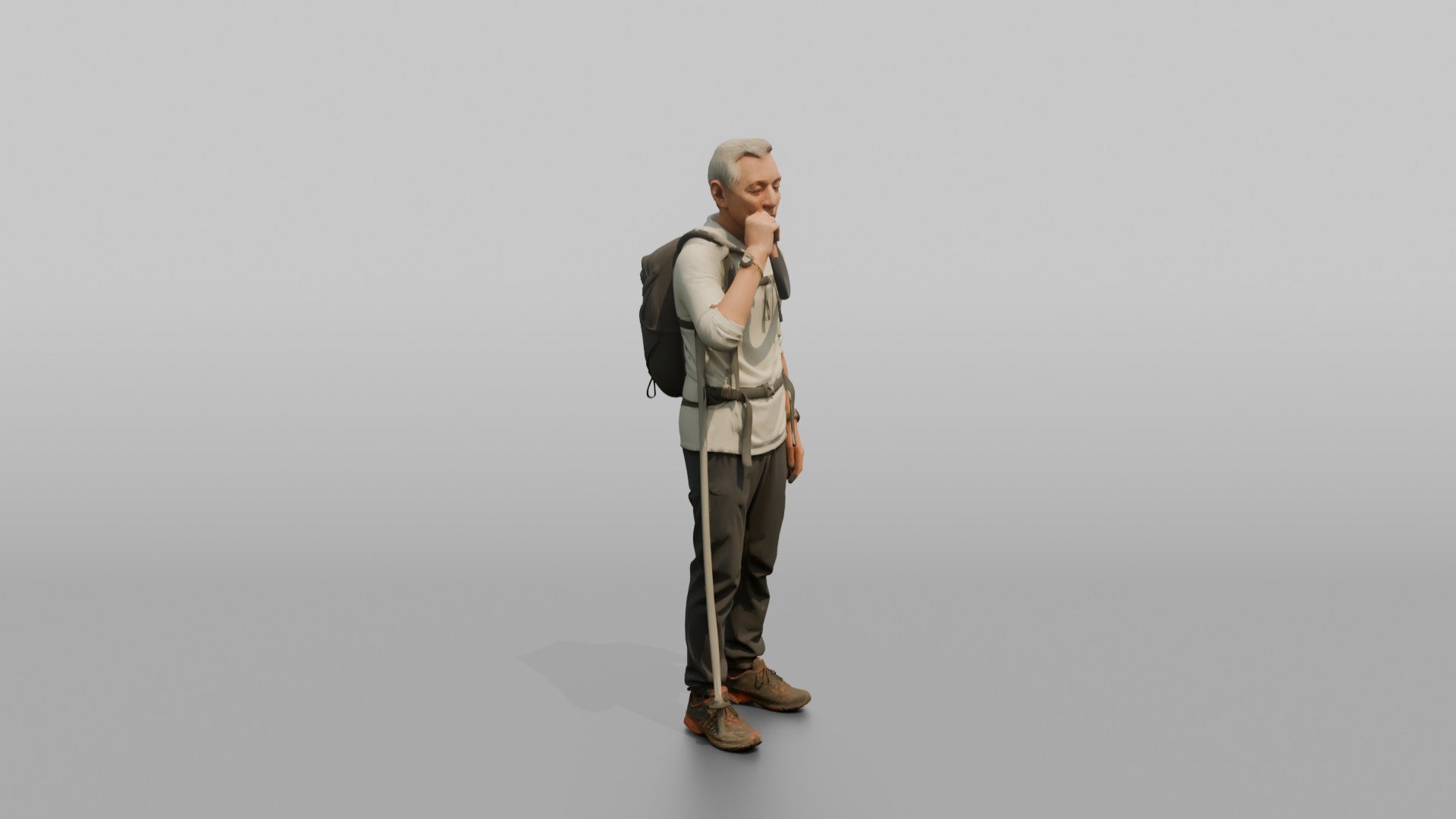 Hiker Drinking from a Hydration Bladder