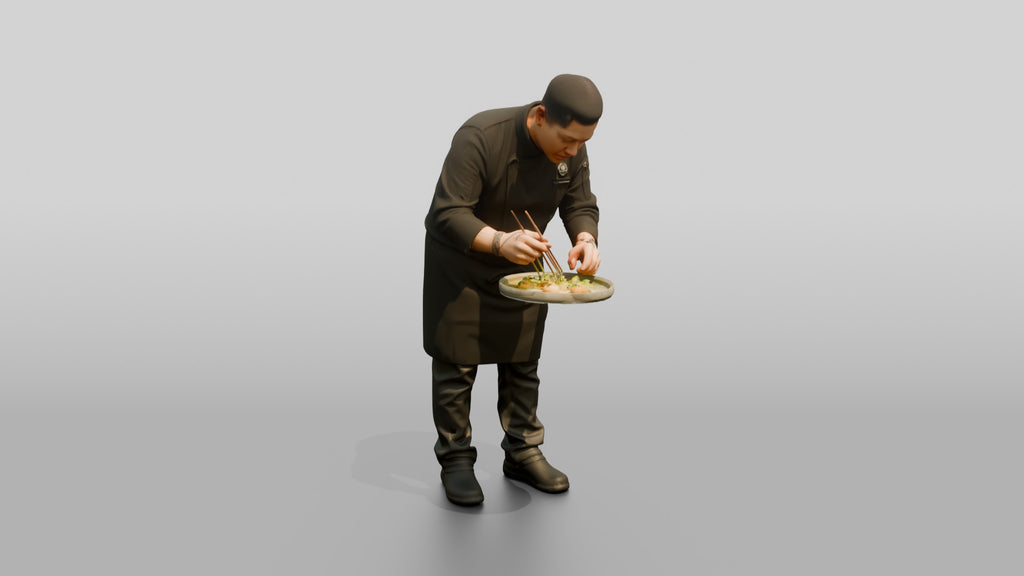 Head Chef Plating Microgreens