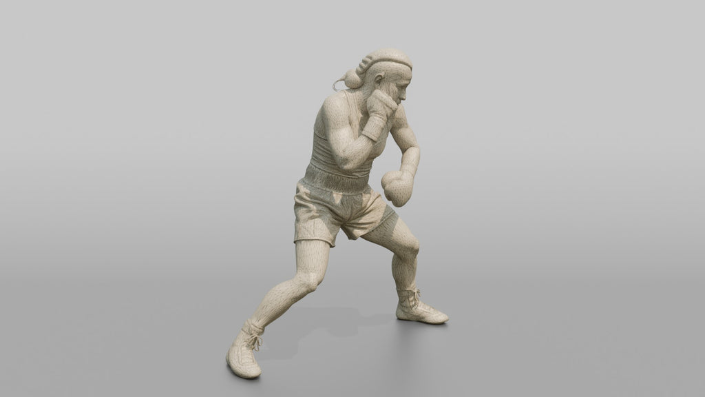 Boxer Slipping a Punch with Evasive Head Movement