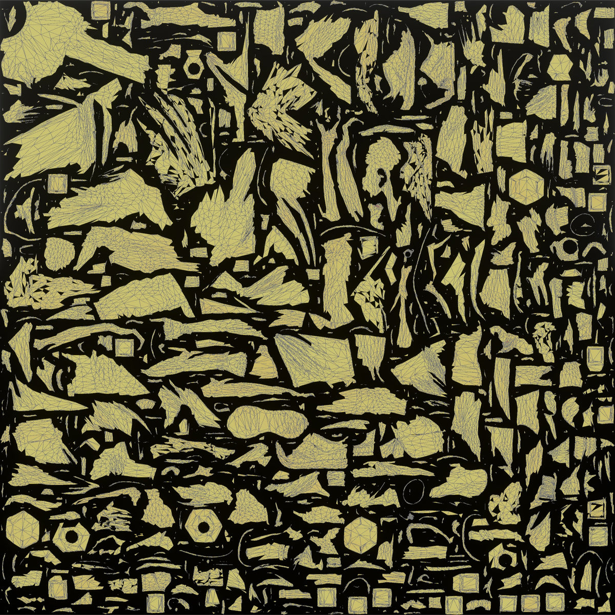 Weightlifter Man Holding Two Dumbbells At The Sides Mid-lunge - UV layout, metallic roughness map
