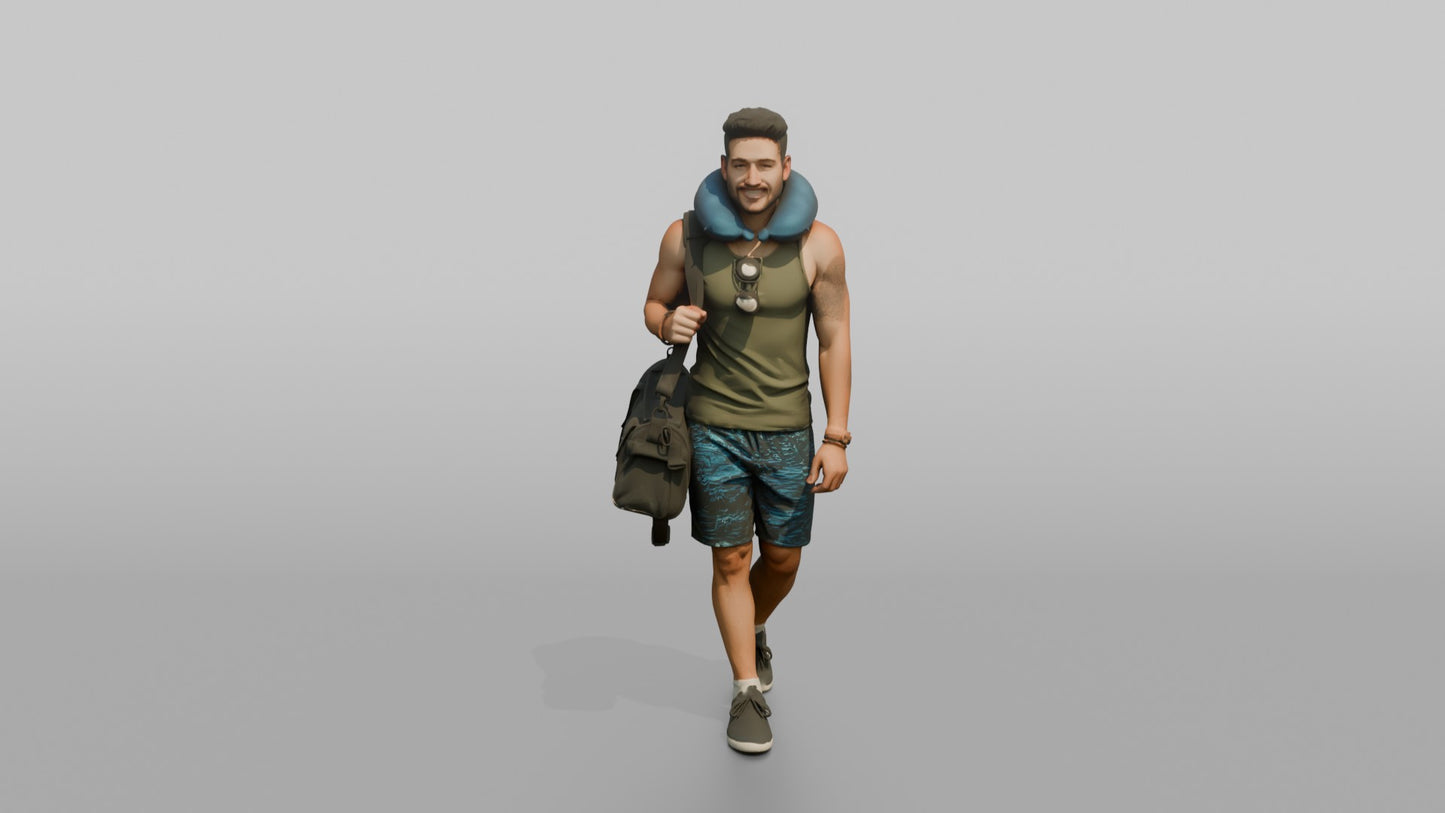 Vacationer Wearing Tank Top