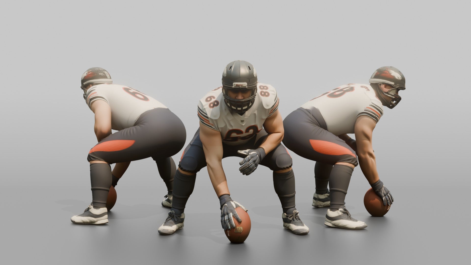 Center Ready to Snap the Ball