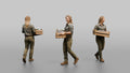 Farmer Carrying Wooden Crate Of Freshly Picked Wine