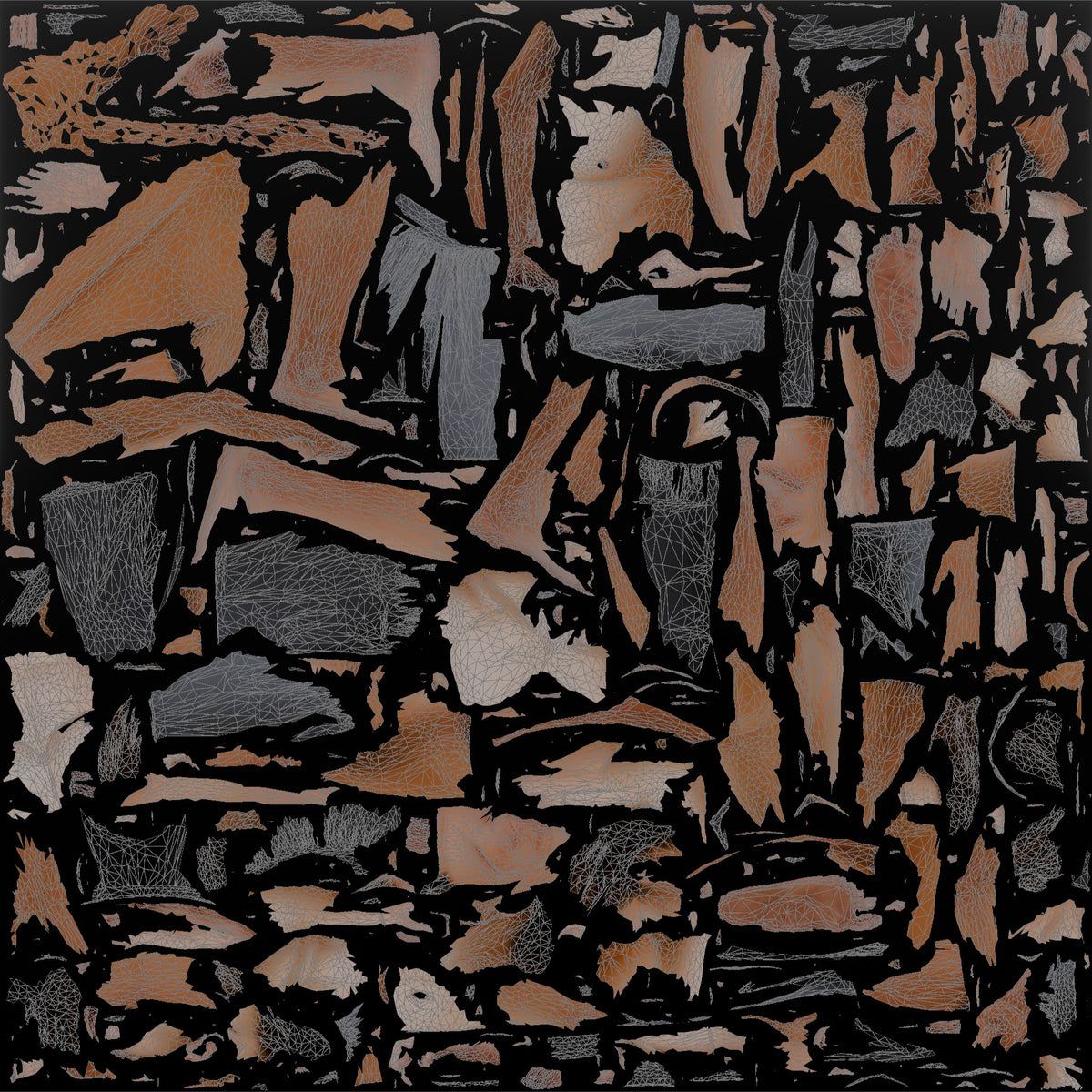 Physique Model Man Standing With Arms At Sides, Muscles Slightly Flexed - UV layout, base color map