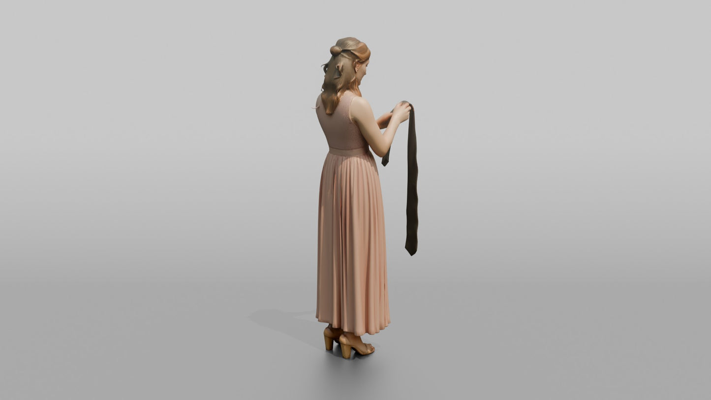 Maid of Honor Straightening a Friend’s Tie