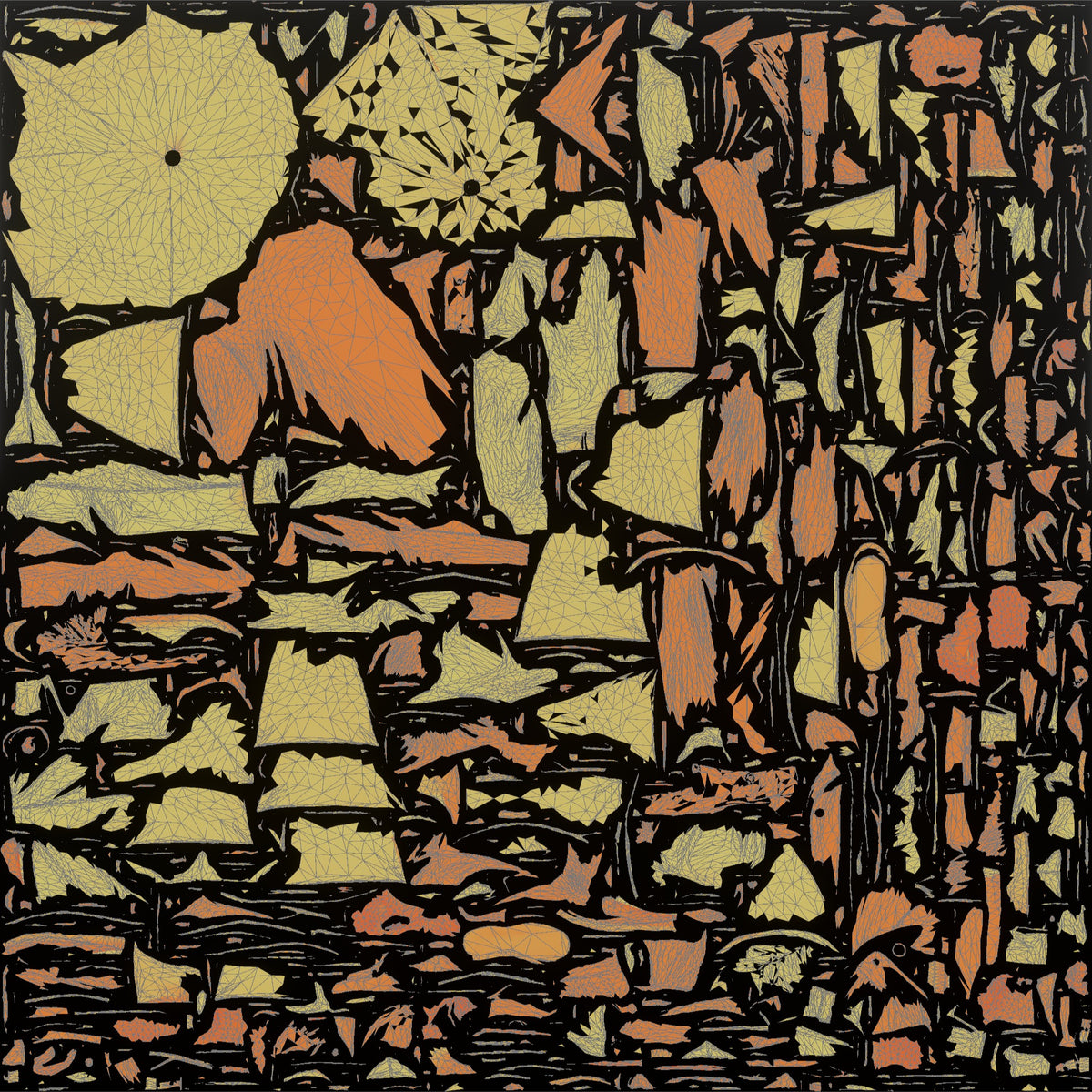 Father Holding An Umbrella Overhead, Looking Up At The Sky - UV layout, metallic roughness map