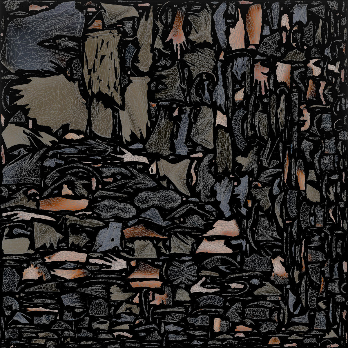 Man Gesturing in Oversized Streetwear - UV layout, base color map