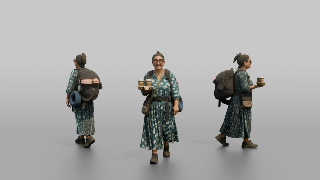 Traveler Carrying Coffee To The Gate