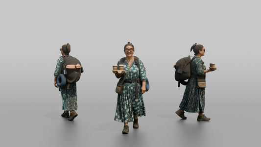 Traveler Carrying Coffee To The Gate