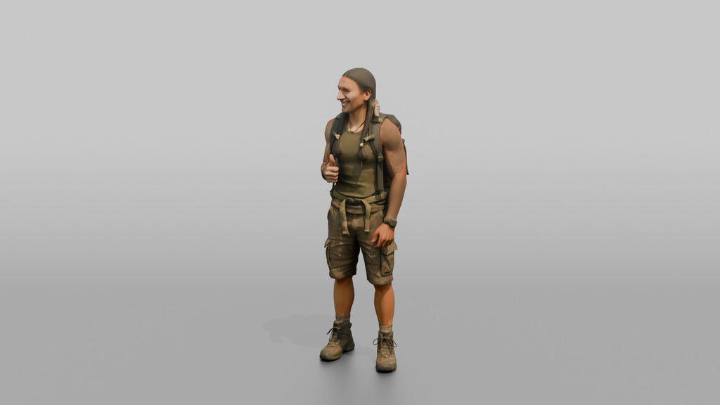 Hiker Giving a Thumbs-Up