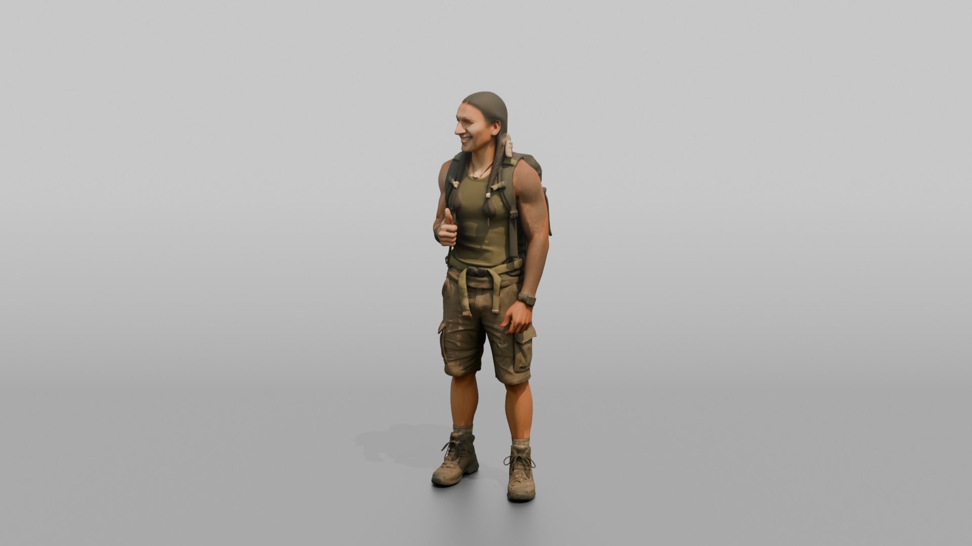 Hiker Giving a Thumbs-Up