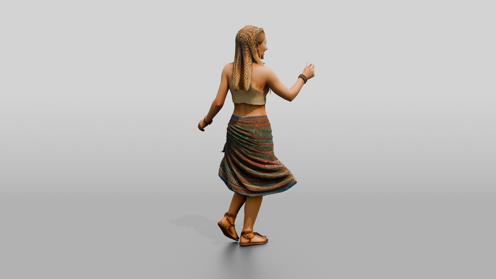 Woman with a Sparkler in a Sarong
