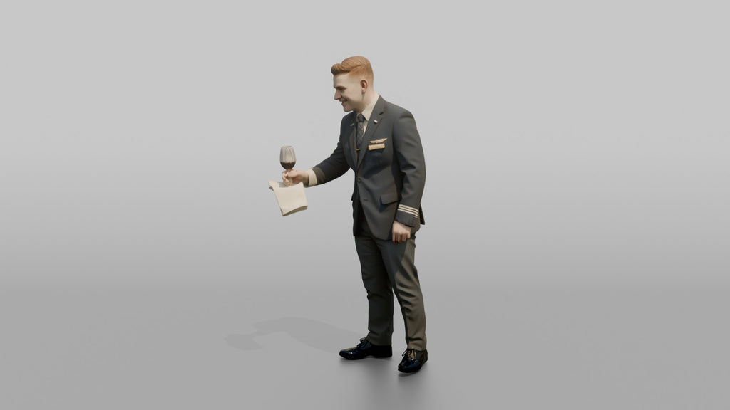 Black Flight Attendant Carrying a Passport Wallet