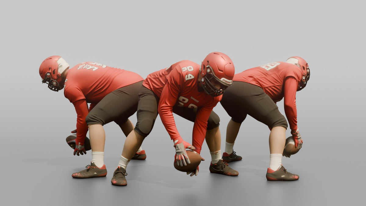 Long Snapper Firing the Ball Back - 3D character model