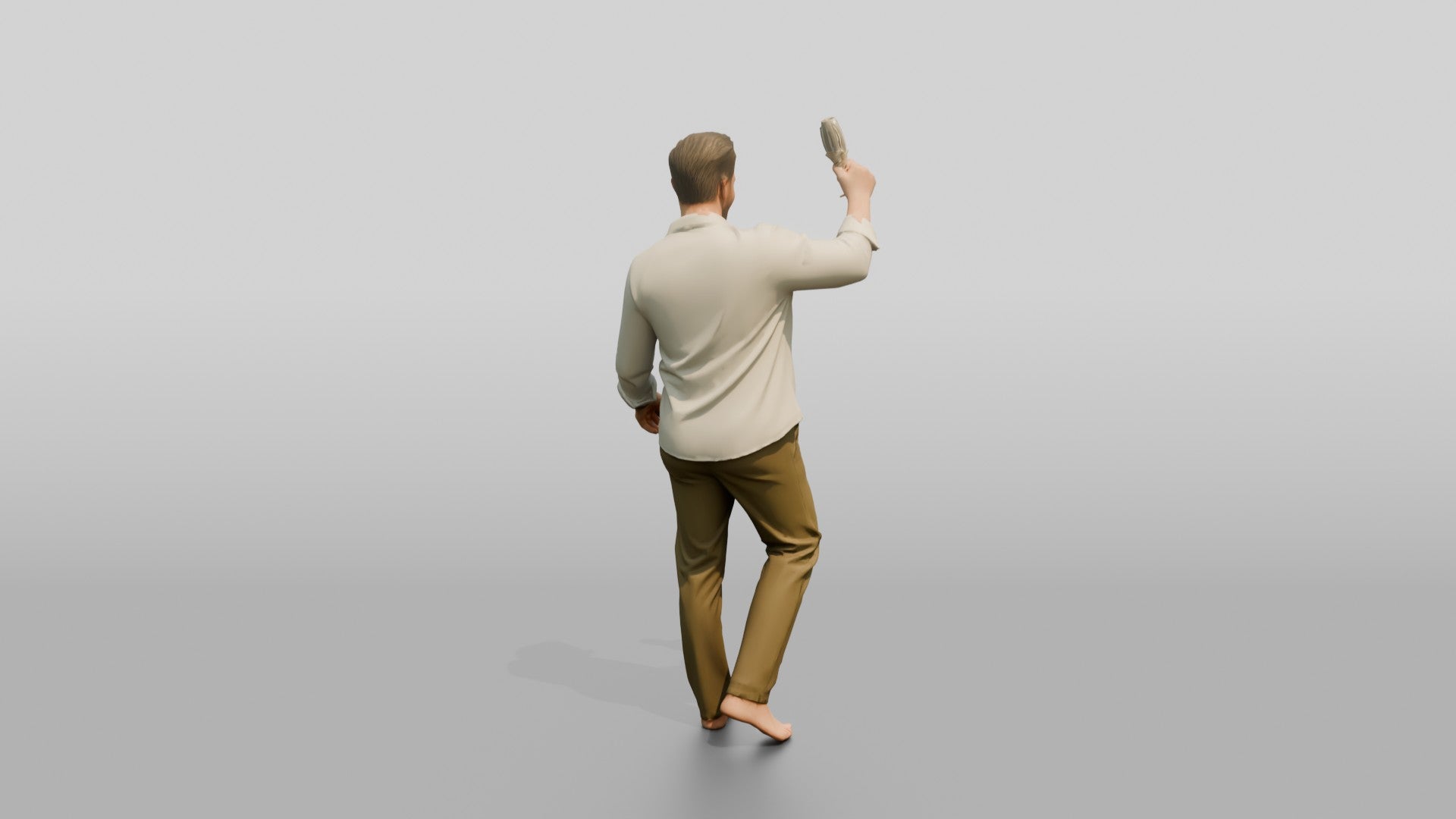 Older Man Dancing with a Drink