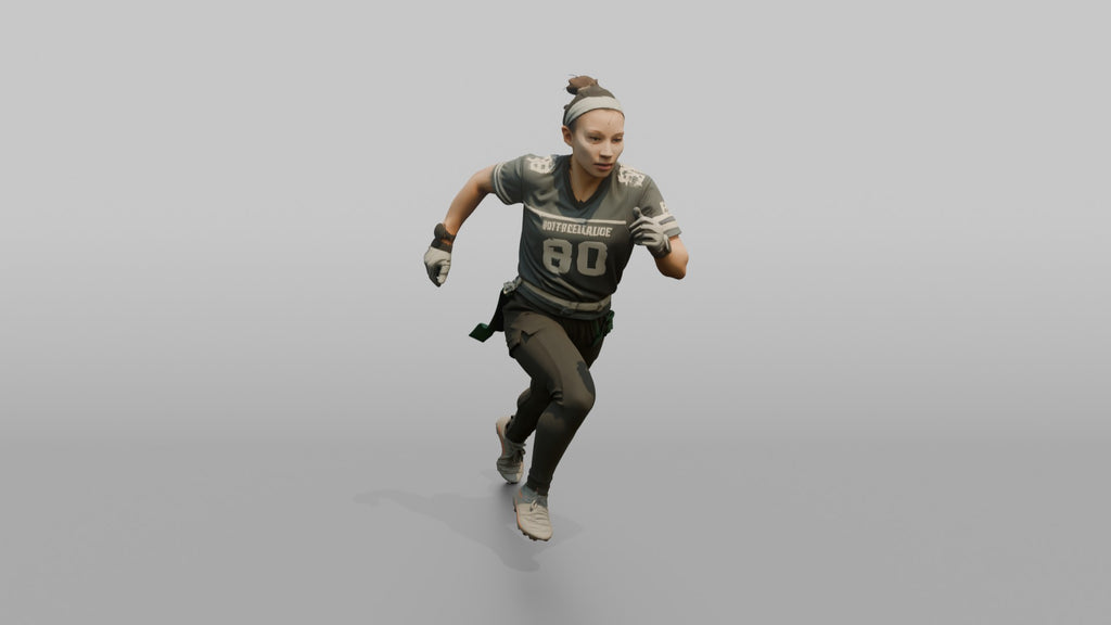 Wide Receiver Running a Deep Post Route