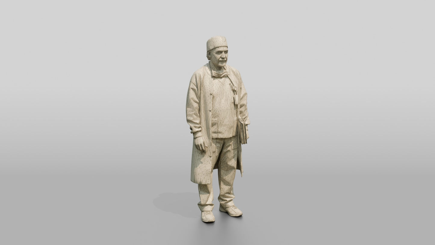 Older Hispanic Man Doctor Holding Folder