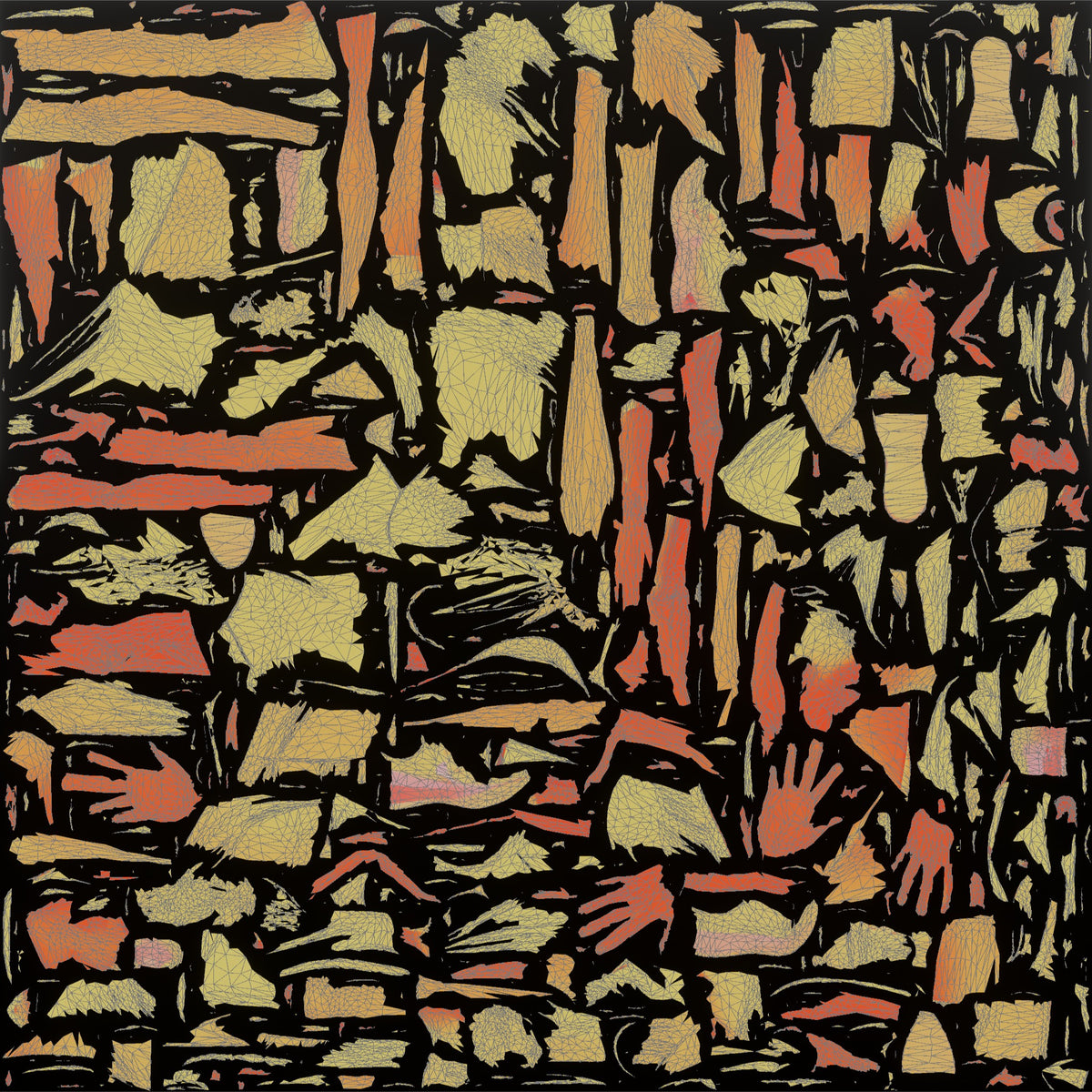 Bodyweight Athlete Man In A Mountain-climber Position - UV layout, metallic roughness map