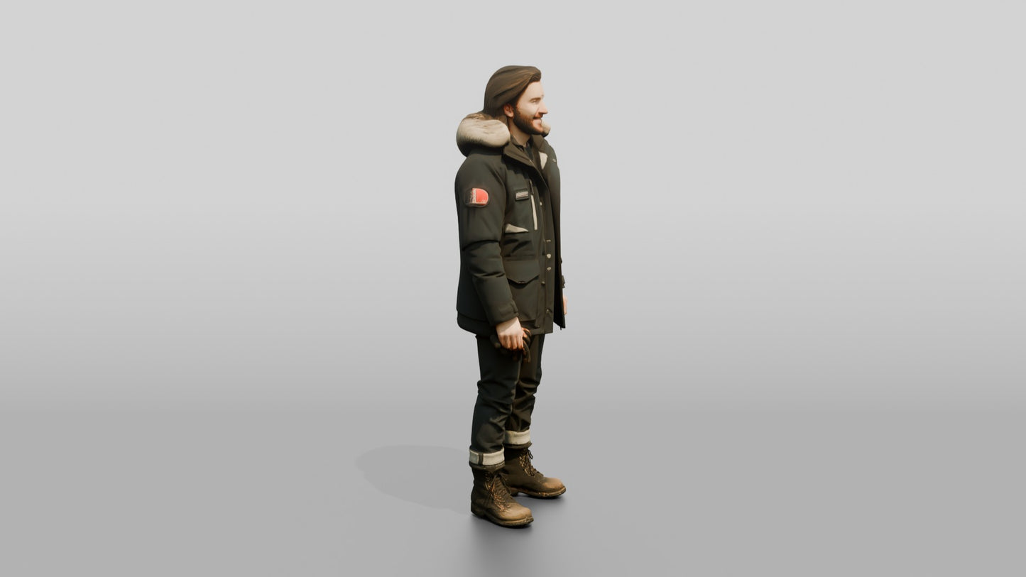 Canadian Man in Technical Winter Parka