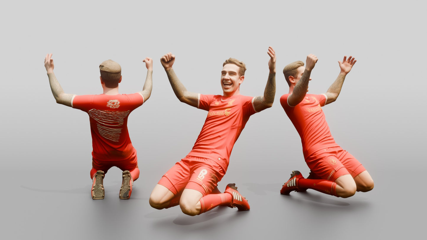 Soccer Player Knee Slide Celebration