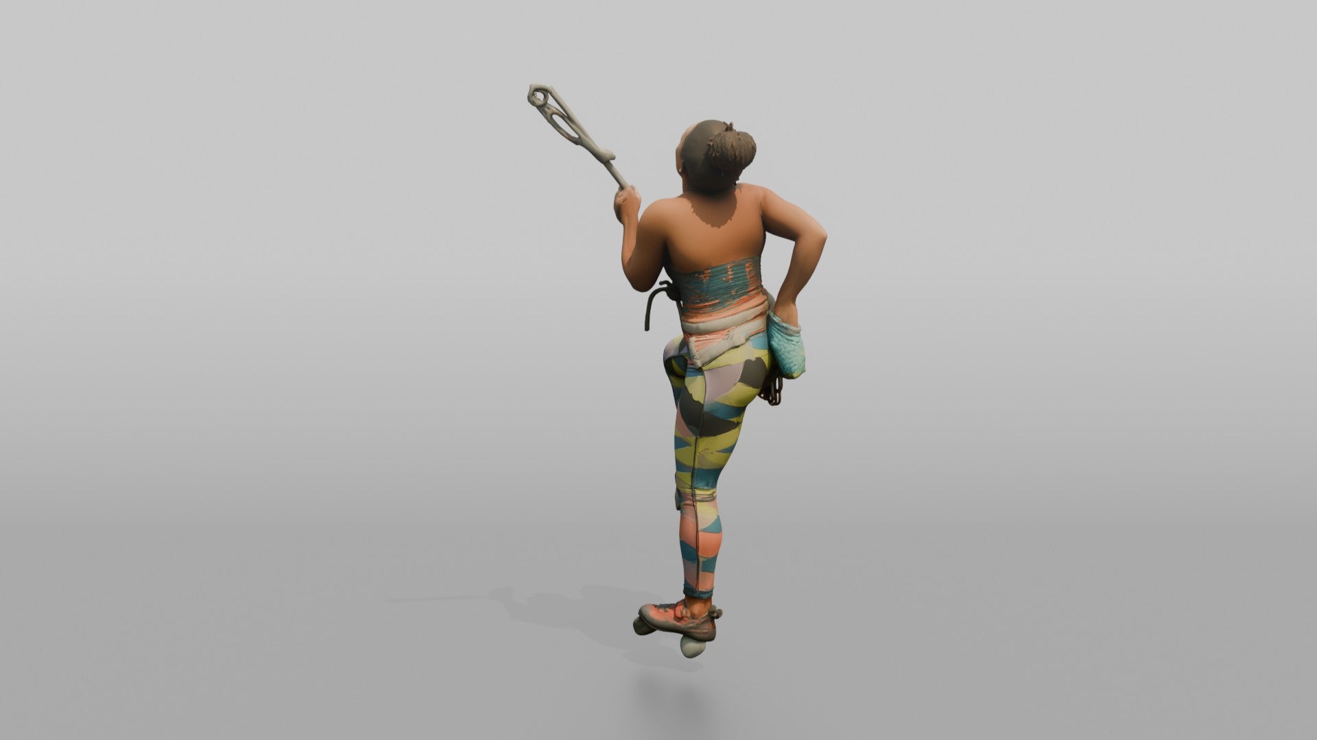 Climber Reaching into Her Chalk Bag
