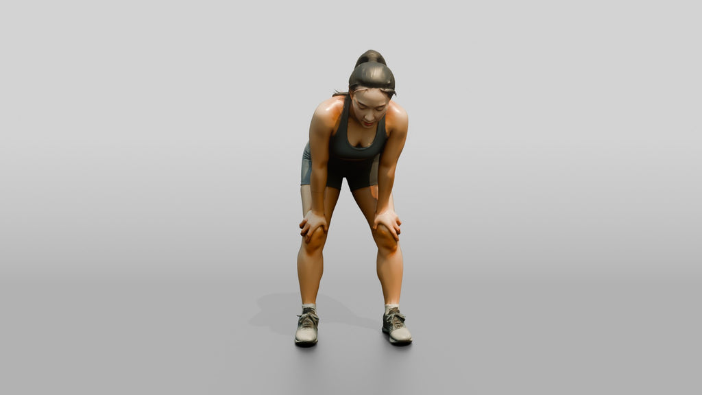 Woman Resting After Crossfit Workout