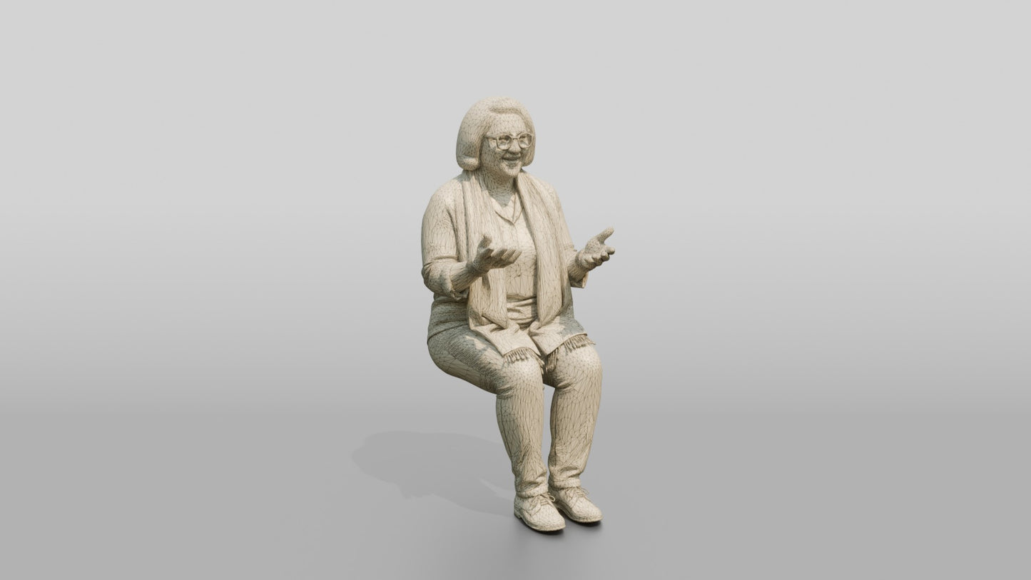 Woman Gesturing in Conversation with Tea