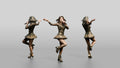 K-Pop Vocalist Dancing with Microphone
