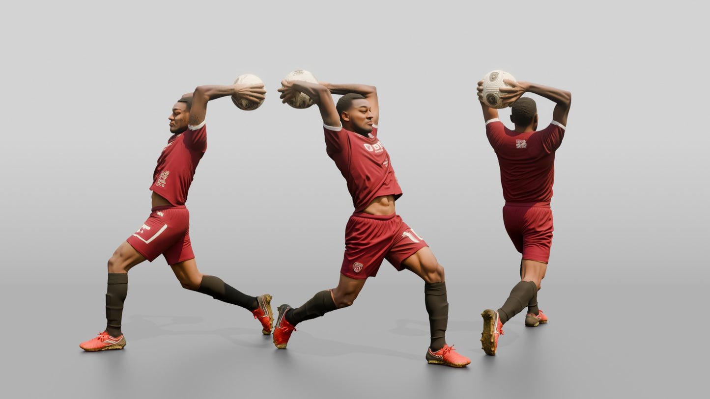Soccer Player Long Throw-In