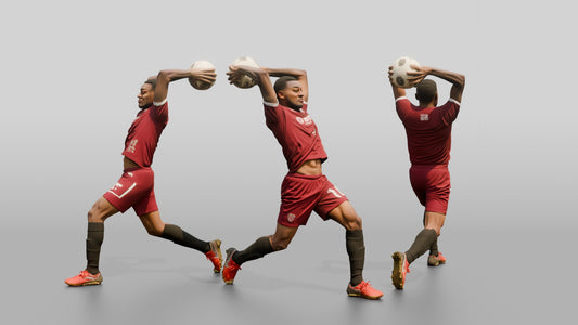 Soccer Player Long Throw-In