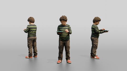 Boy Launching Toy Drone