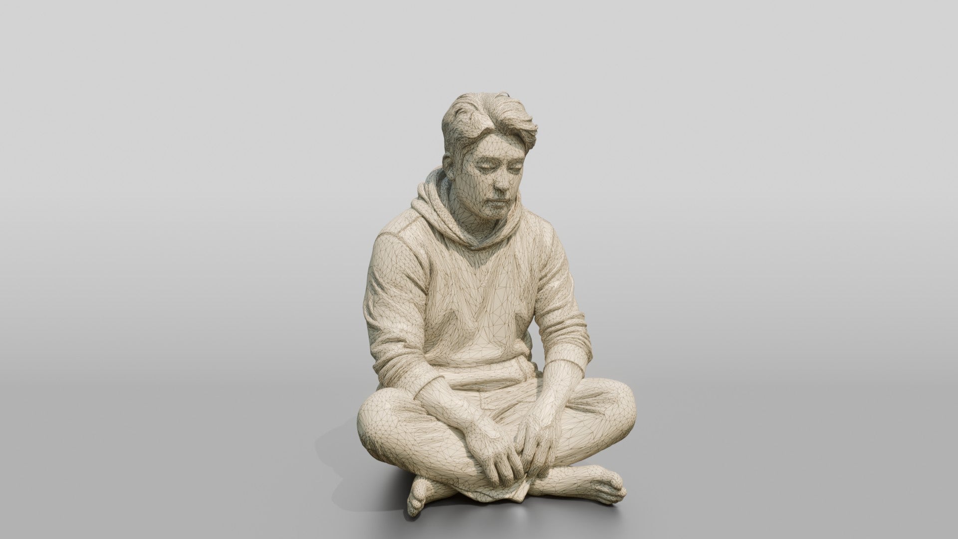 Homeless Man Looking Unfocused While Seated on the Floor