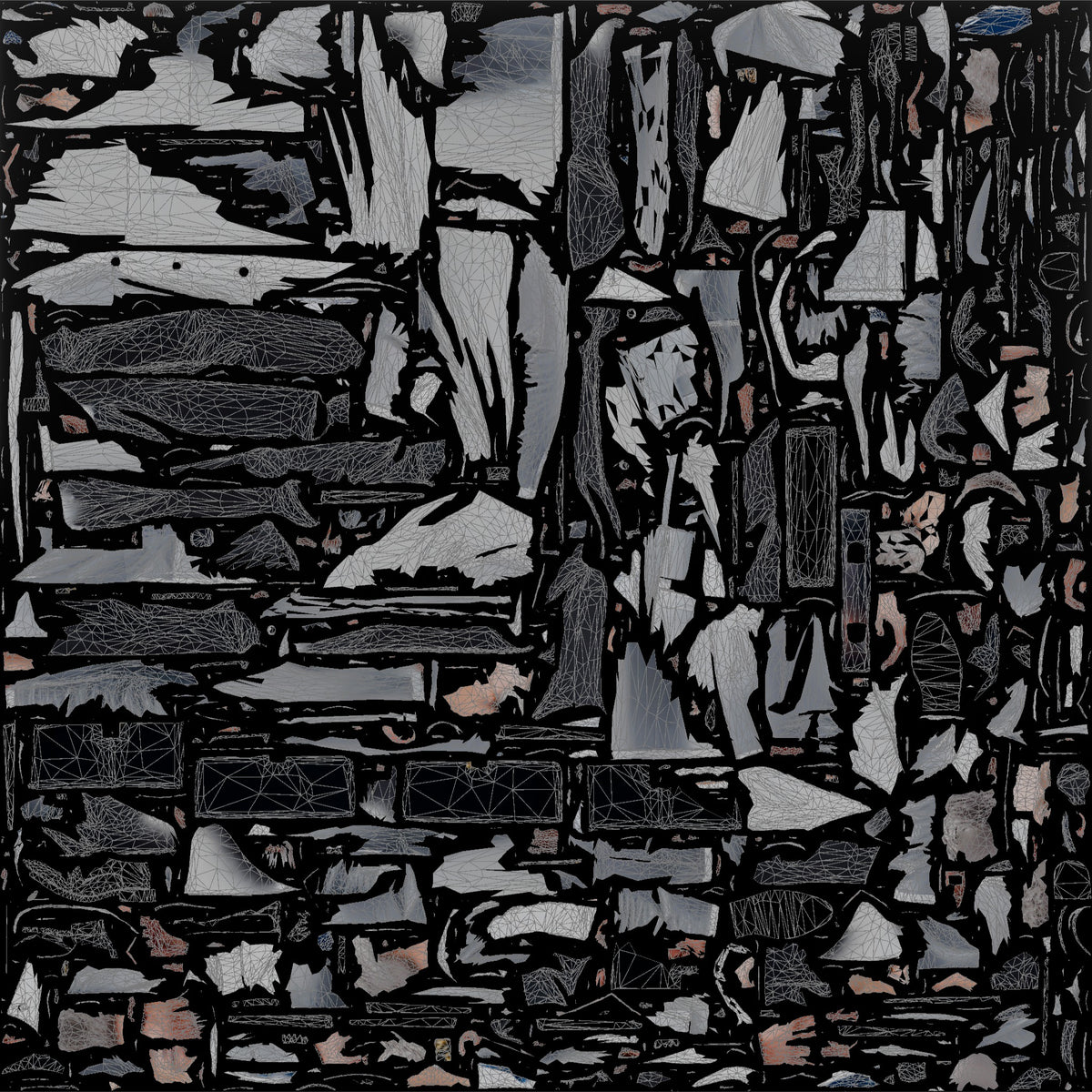 White Man in Suit Under Transparent Raincoat - UV layout, base color map