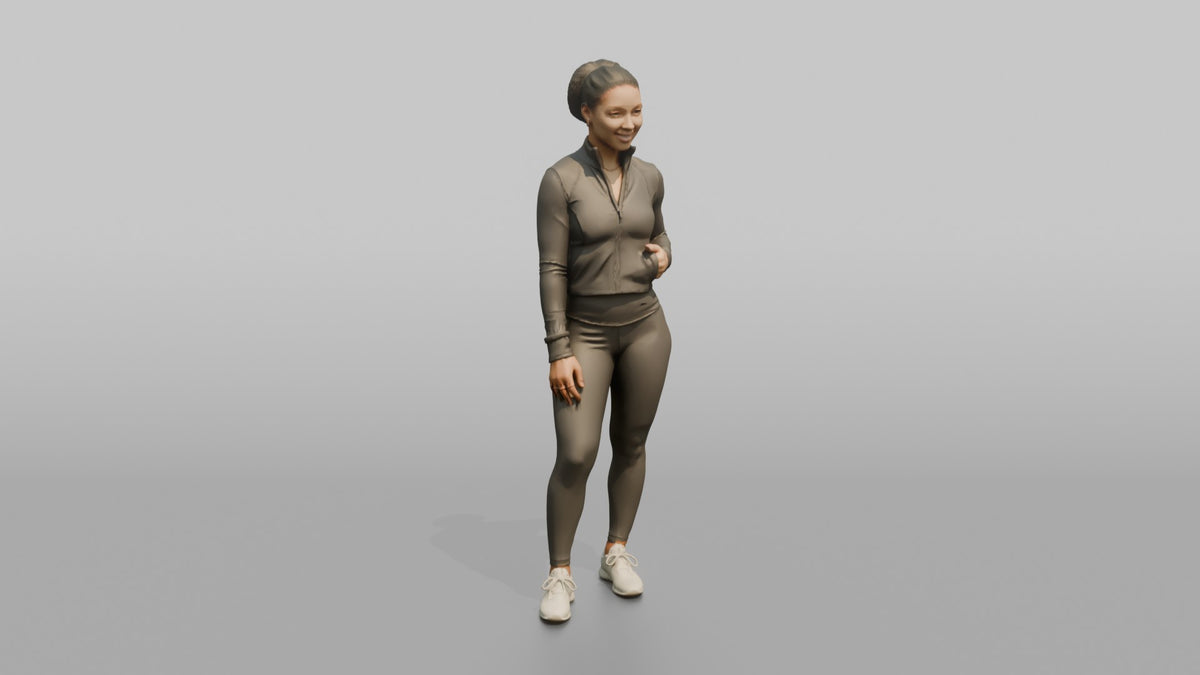 Fitness Influencer Woman Standing At A Slight Angle - 3D character model