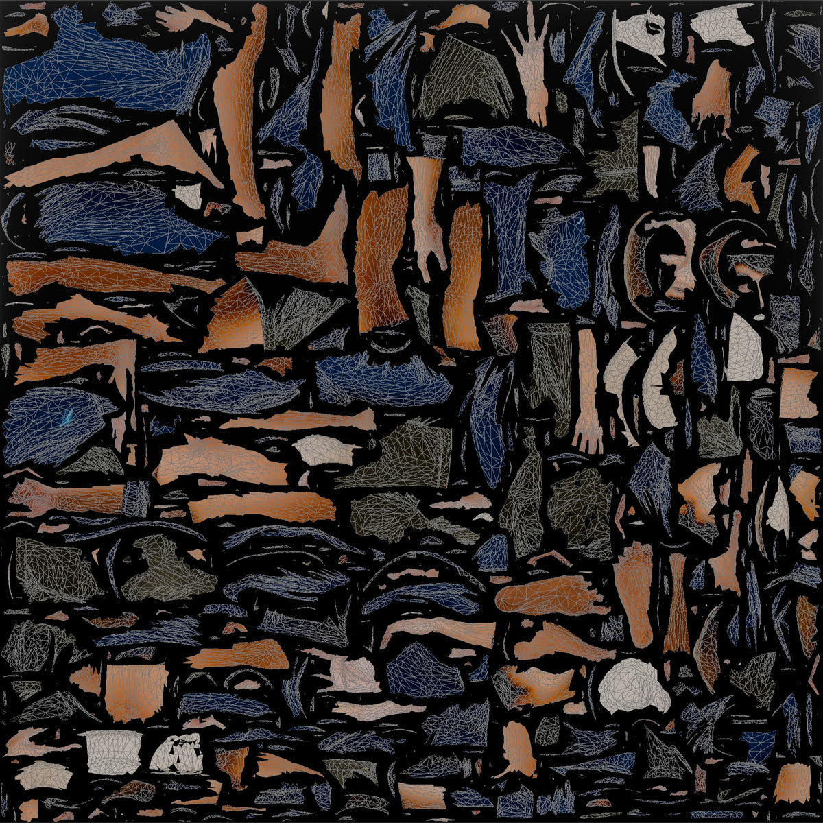 Man Waving Back Over His Shoulder - UV layout, base color map