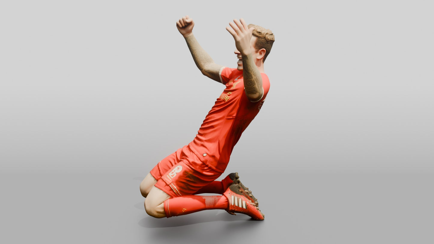 Soccer Player Knee Slide Celebration